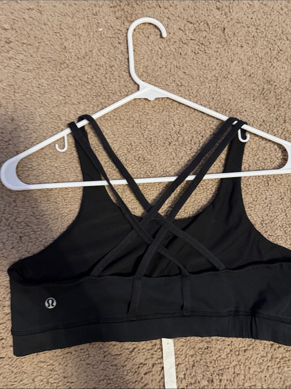 lululemon athletica Black Crisscross Strappy Sports Bra